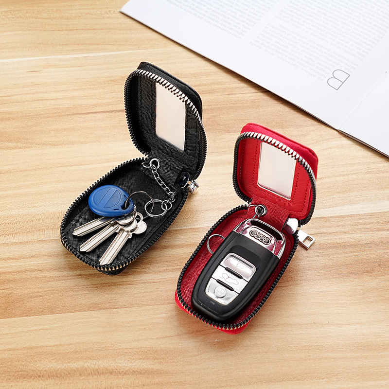 Nuevo paquete de llaves de moda universal simple ventana transparente de espejo impermeable cintura colgante multifuncional cubierta de llave de automóvil