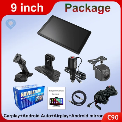 Cross-border portable 9 inch Simsiz CarPlay və Android Auto - 9-inch-car-smart-screen-carplay-ahd-car-reversing-camera