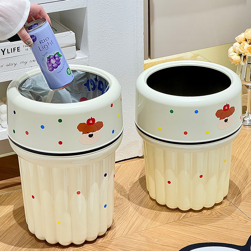 Jellyfish Head Trash Can for Home Use, High Aesthetic Mushroom Head Cream Style Modern Light Luxury Storage Bin for Living Room, Kitchen, Bedroom Jellyfish Head Trash Can for Home Use, High Aesthetic Mushroom Head Cream Style Modern Light Luxury Storage Bin for Living Room, Kitchen, Bedroom