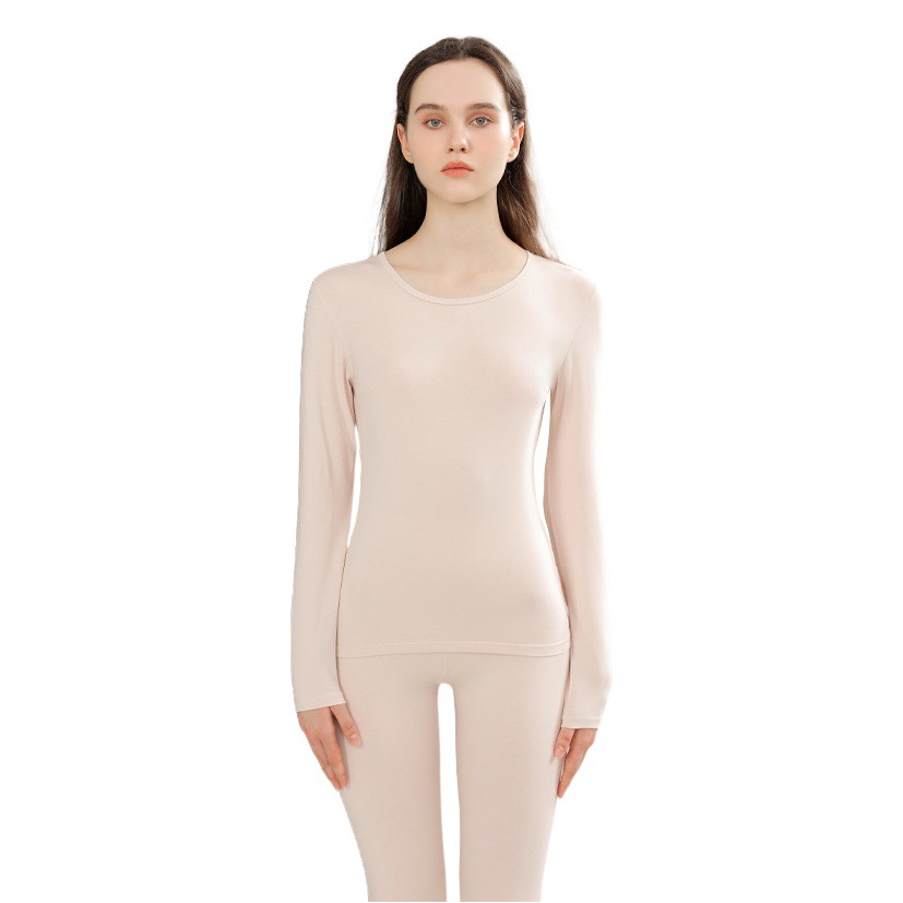 10A 抗菌秋服と秋パンツ純綿タイプ A 女性の薄いインナーウェア底入れスリム大きいサイズの女性のサーマル下着セット