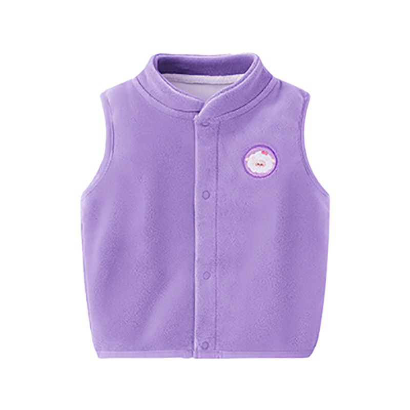 2023 de los niños de otoño e invierno Nuevo Olímpico de lana cardigan pequeño Chaleco de moda collar de pie lindo bebé de los niños del todo-fósforo