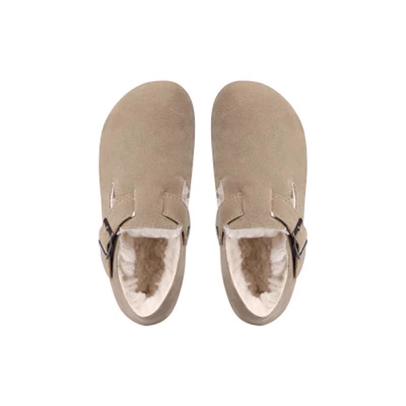 Замшевые кожаные обувь Birkenstock для женщин, верхняя одежда осень и зима 2024 новый всепогодный толстованный обувь с круглым носком Birkenstock, женские хлопковые ботинки