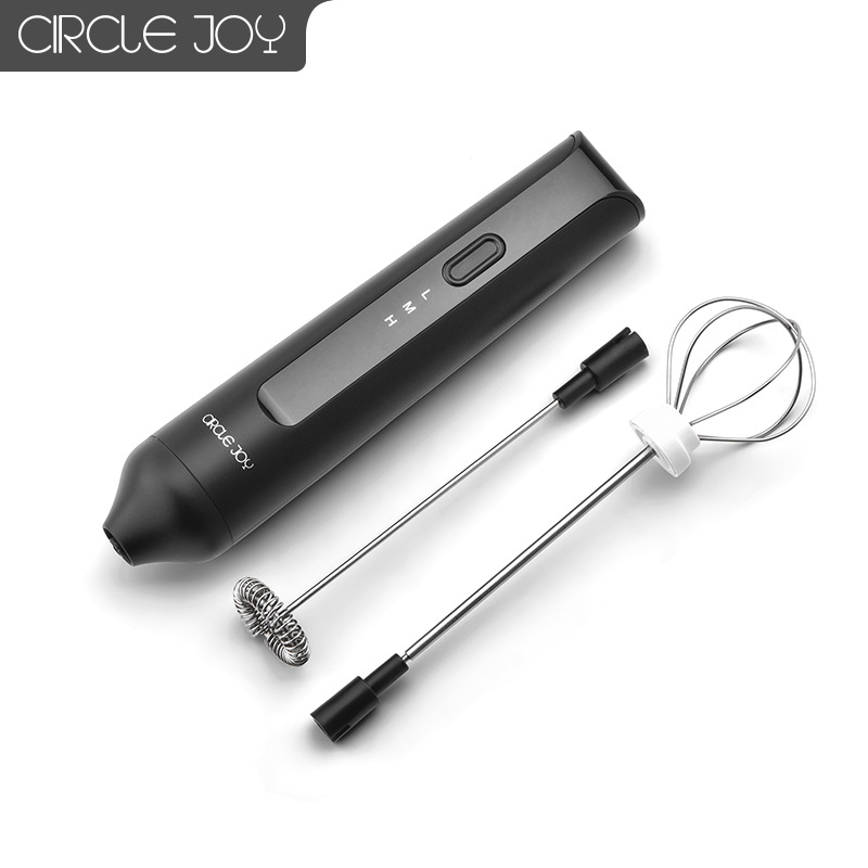 圆乐工厂打奶泡器 智能可充电式三档咖啡奶泡机搅拌电动打奶泡器