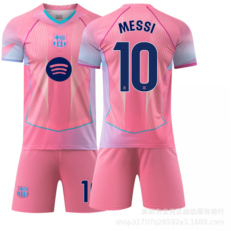 2526 新バサ ピンク サッカー ユニフォーム No.19 アマール 9 レヴァーン 10 メッシ スペシャル エディション 外国貿易供給モデル|undefined