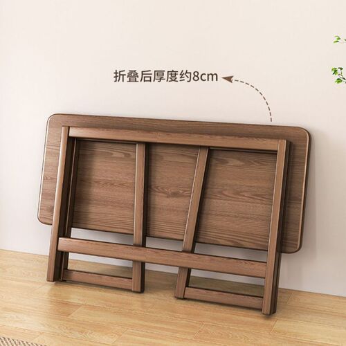 Solid wood folding table computer table small apartment foldable table homework student home youth study table