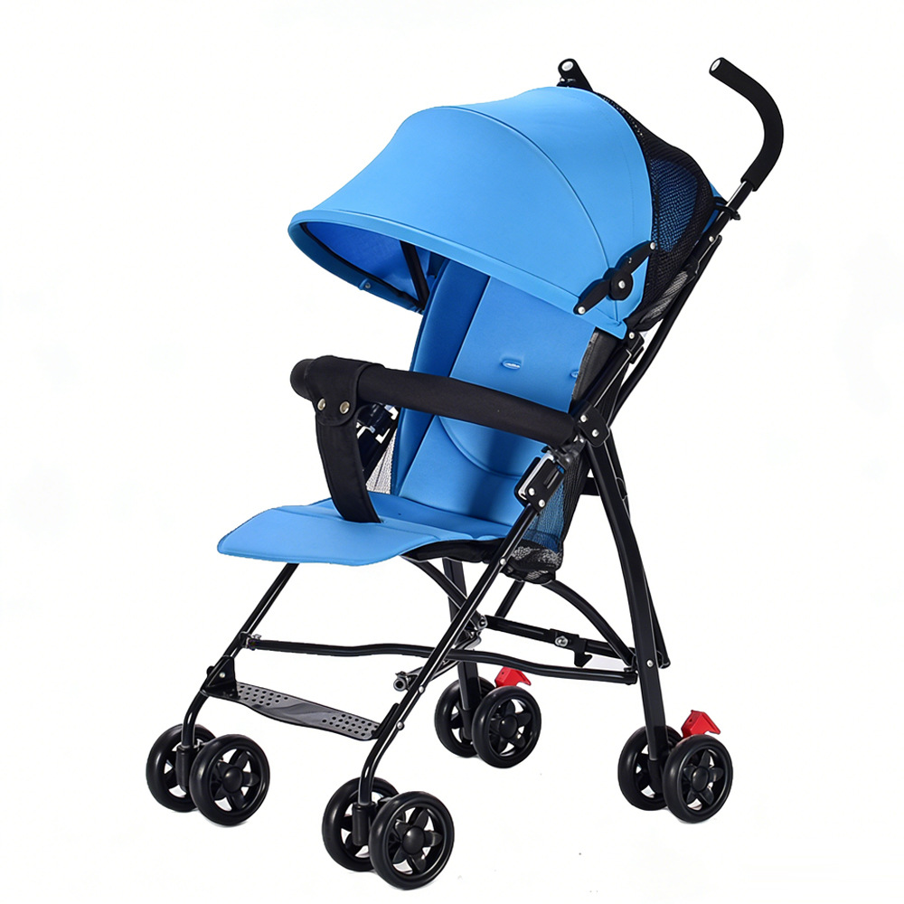 Carrincho de bebé ligero y plegable, carro paraguas para bebés simple para niños que se pueden sentar y caminar, artefacto mágico para niños, freno antichoque para viajar