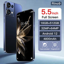 新品低价Rino9跨境手机5.5寸安卓智能手机（16+512）外贸现货代发