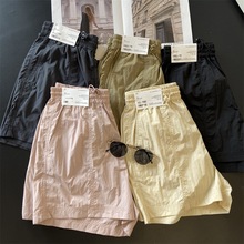 奥特莱斯~大牌余单松紧腰抽绳工装运动薄款短裤吸汗速干休闲裤女