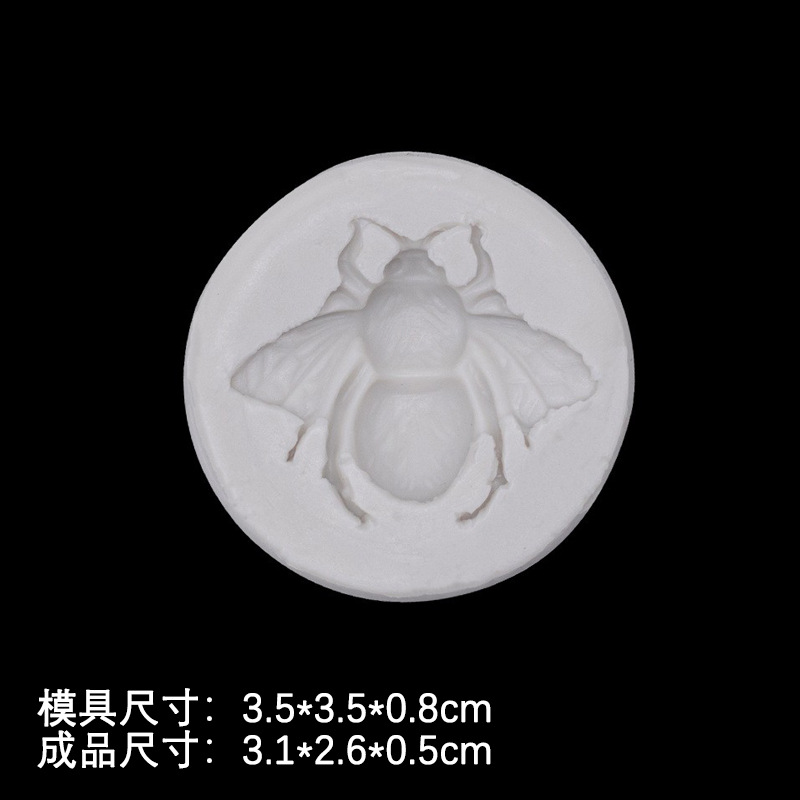 Insecto artificial molde de silicona abeja araña arcilla epoxi cerámica suave decoración para hornear fondant chocolate