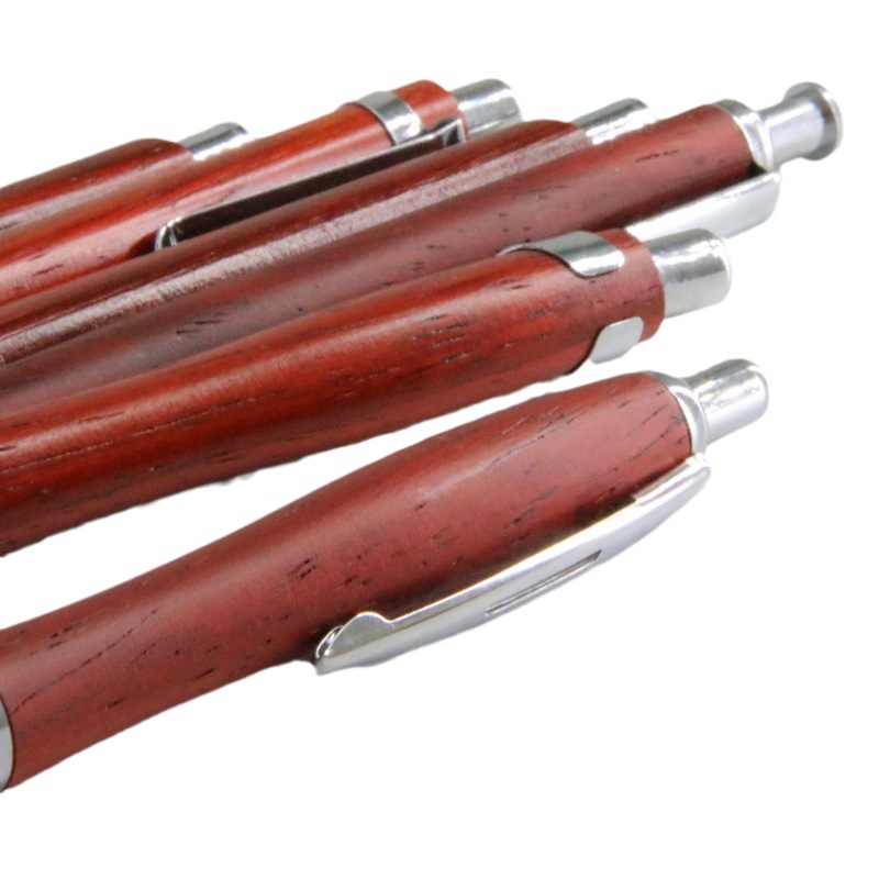 Bolígrafo de palo de rosa pluma de metal pluma de publicidad de madera logotipo láser Oficina fabricante Metal Bolígrafo