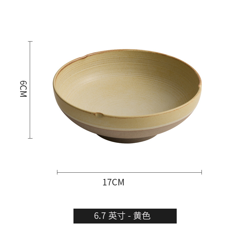 Plato de comida de montaña y río Plato de platos domésticos Plato de platos fríos de cerámica de alta calidad Plato profundo japonés Plato de sopa de comida occidental para el hogar