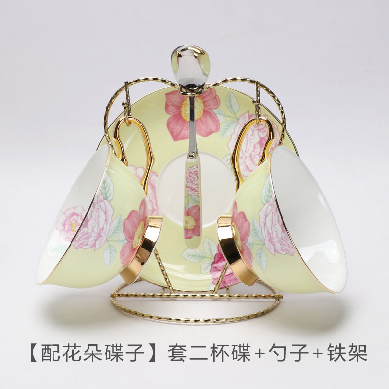 China de hueso taza de café y platillo traje hogar europeo lujo británico tarde té Taza de cerámica juego de té caja de regalo traje