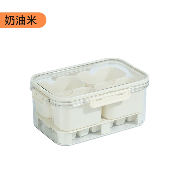 Milky white 4-part grid (ice tray + draining board)