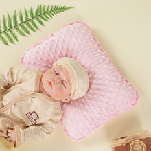 嬰兒枕頭秋冬季36*28豆豆絨廠家新款寶寶枕嬰兒定型枕母嬰用品