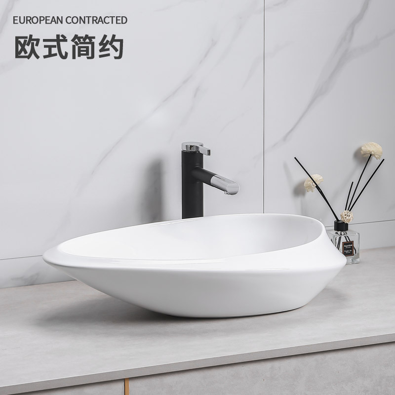 Hotel etapa arte cuenca integrado lavabo de cerámica simple cama y desayuno lavabo en forma especial lavabo de baño