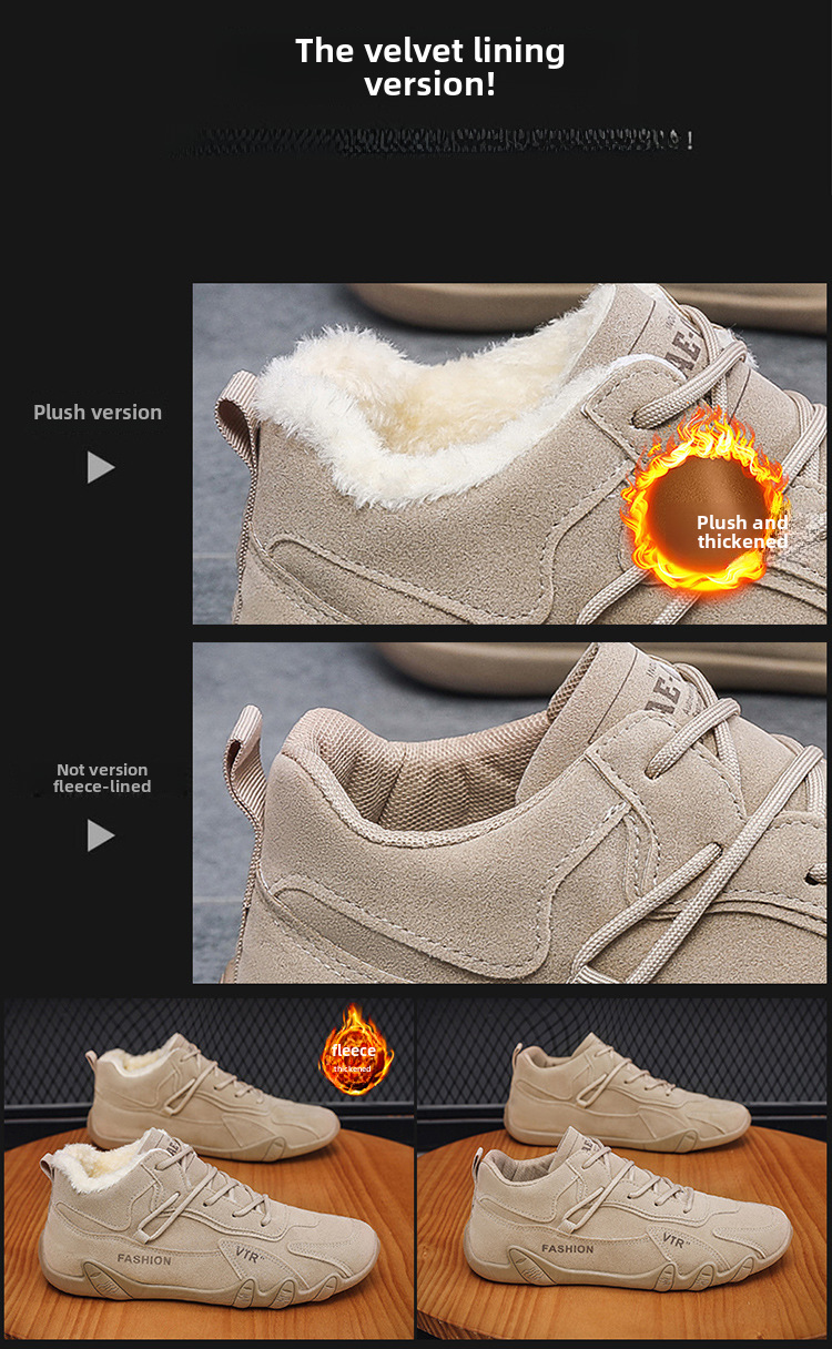 Χειμερινά ανδρικά παπούτσια με επένδυση fleece 2023, μοντέρνα, αντιολισθητικά, ζεστά, βαμβακερά παπούτσια για εργασία σε εργοτάξια, προστασία εργασίας_voghion.com