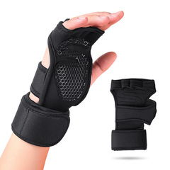 Silicone Non-slip Palm Wear-resistant Protective Training Gloves with Pressure Protection, Weightlifting Half-Finger Reveal Hand Back Sports Palm Guards