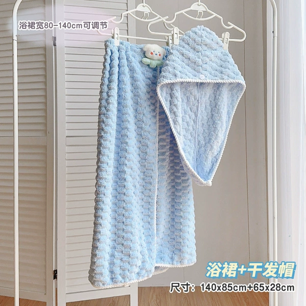 Cute blue hair towel