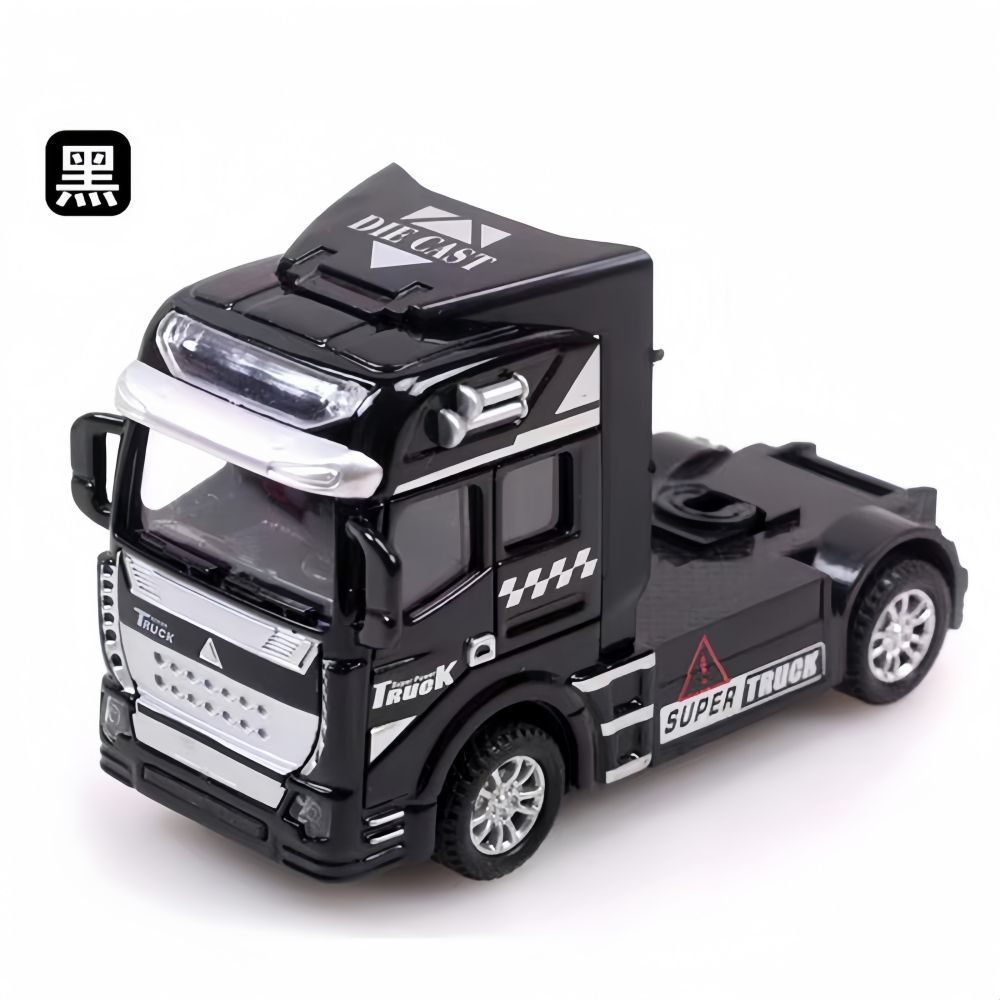 Contenedor de aleación gran camión juguetes para niños niños ingeniería de transporte de tracción gran contenedor semicolgante modelo de coche pequeño