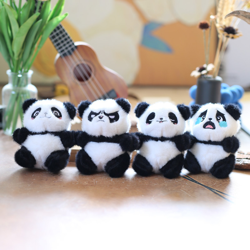 Celebridades de Internet lindo tesoro nacional lindo panda gigante colgante peluche muñeca panda pequeño bolso panda colgante llavero muñeca