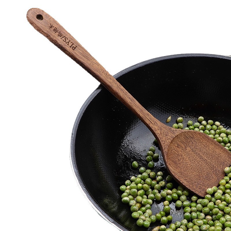 Ala de pollo de madera cuchara de grano alimenticio resistente a altas temperaturas cuchara doméstica no pegajosa cuchara de verduras cuchara de madera set image 4