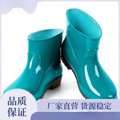 黑色女雨鞋短筒女水鞋厨房妈妈鞋防滑胶鞋矮筒女水靴低筒雨靴女鞋