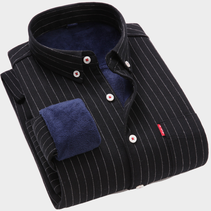 Cross-Border Workwear: Men's Stand-Collar Shirts, Dirt-Resistant and Wear-Resistant, Striped Casual Long-Sleeve Shirts, Tops, Shirts, Jackets Cross-Border Workwear: Men's Stand-Collar Shirts, Dirt-Resistant and Wear-Resistant, Striped Casual Long-Sleeve Shirts, Tops, Shirts, Jackets