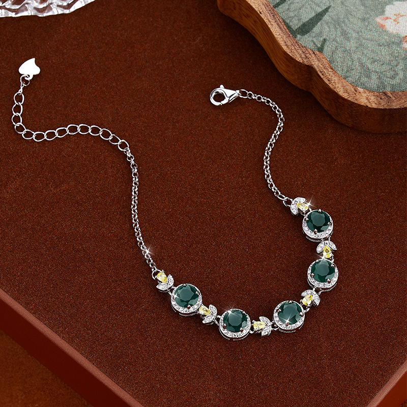 Nueva joyería de jade de agua azul natural china s925 pulsera de plata esterlina mujer nuevo material peligroso diseño avanzado sentido no se desvanece