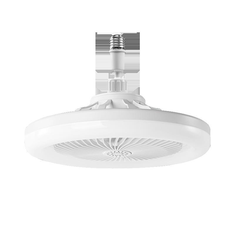 Ventilador de techo LED transfronterizo con luz blanca, casquillo E27, para sala de estar, ventilador de techo de tres colores con control remoto, integrado con ventilador y difusor de aroma.