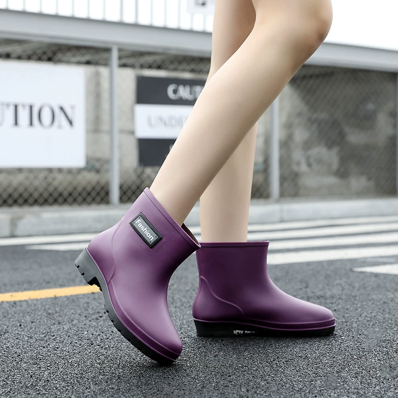 Новые непромокаемые туфли Four Seasons, женская модная износостойкая Нескользящая непромокаемая обувь в Корейском стиле, женские короткие сапоги, резиновые сапоги для взрослых