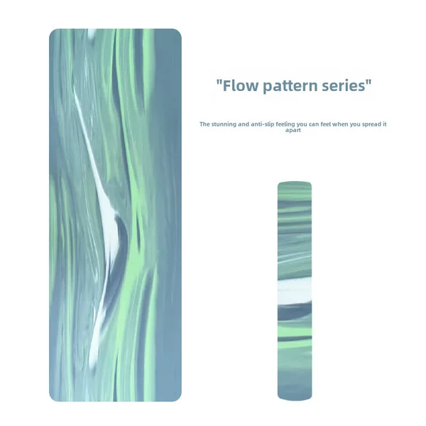 Flow pattern frosted PU natural rubber yoga mat non-slip sports dance fitness mat tyrant mat home wholesale