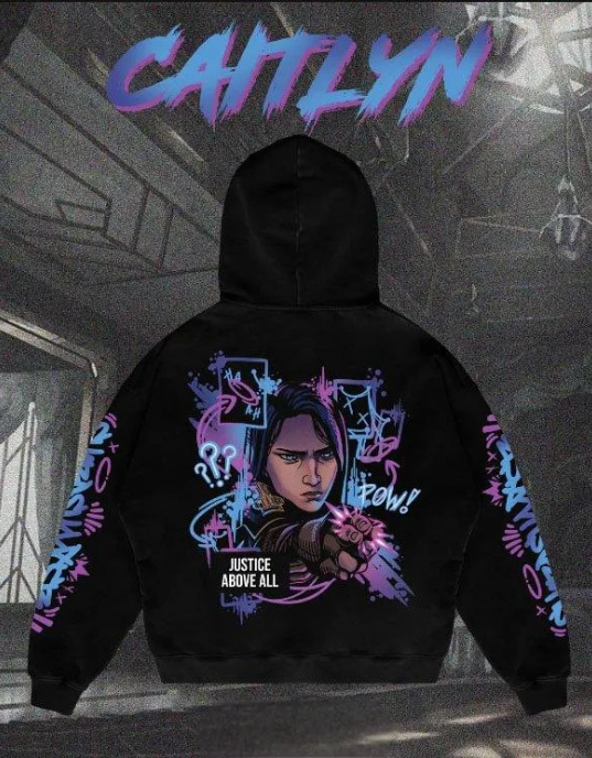 Liga Popular Arcane Jinx Graphic Hoodies All Anime Charact