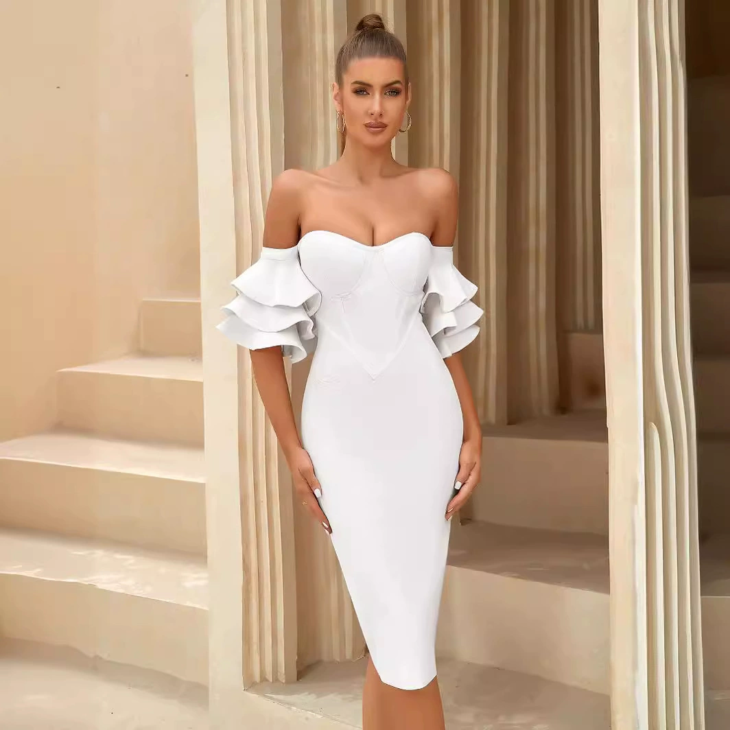 Бандажное Платье BandageDress Мода Элегантный Сексуальная Вечеринка Ежегодная Встреча Вечерние Знаменитости Платье Невесты Платье
