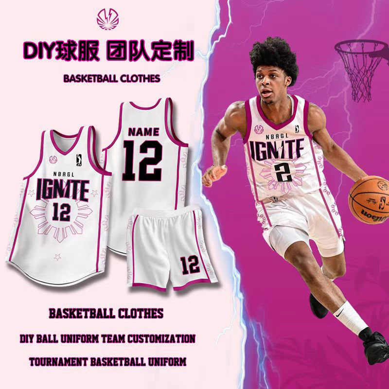 Student Team Competition Training Team Clothes American Jersey Vest Basketball Clothes suit Men's Printed Basketball Clothes Summer