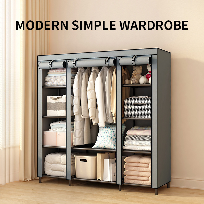 Amazon's Best-Selling Wardrobe for Home Use in Bedrooms and Rental Apartments, Easy-To-Assemble, All-Steel Frame, Dust-Proof Storage Fabric Wardrobe Amazon's Best-Selling Wardrobe for Home Use in Bedrooms and Rental Apartments, Easy-To-Assemble, All-Steel Frame, Dust-Proof Storage Fabric Wardrobe