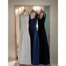 春夏气质收腰吊带背心连衣裙女2024年新款法式显瘦中长款裙子女潮