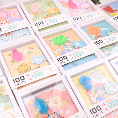 Creative Cute Stress-Relief Handwritten Notebook Gift Box Set Diary Notebook Prize Gift Wholesale Handwritten Notebook