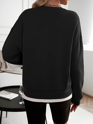 Halloween Graphic Print Sweatshirt for Women, Casual Crew Ne