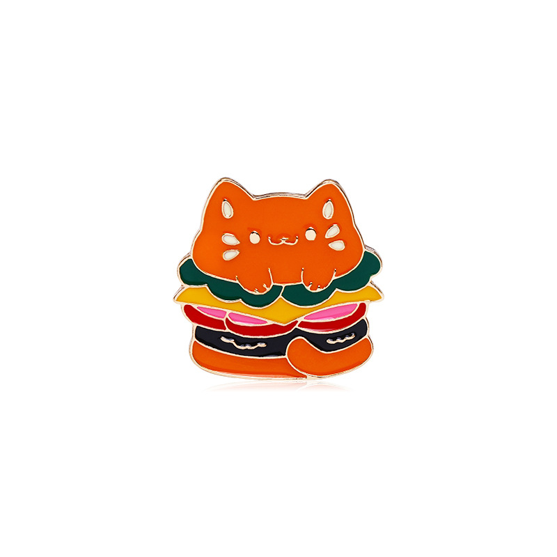 Broche en alliage transfrontalière, série animaux, chat mignon de dessin animé, badge en métal, accessoire de mode anime_voghion.com