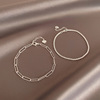 Silver brand small bracelet, design fashionable jewelry, simple and elegant design