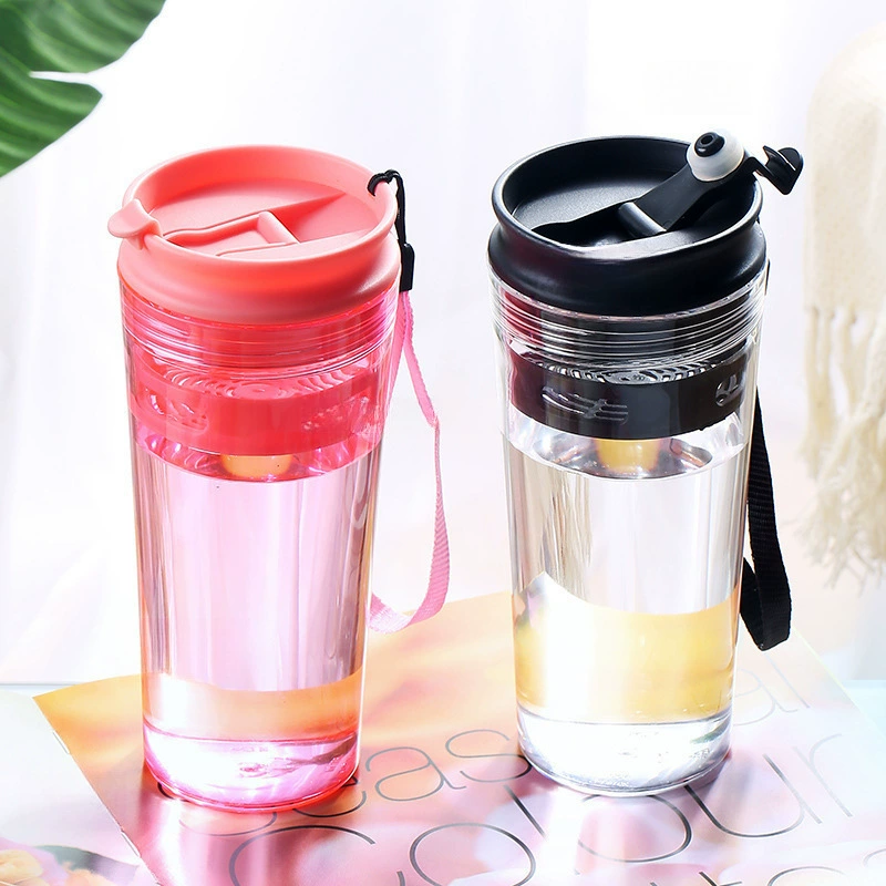 Подходящая для Tupperware 500 мл спортивная чашка для чая, герметичный дизайн, с ручкой-шнуром для переноски, для мужчин и женщин, американский стиль