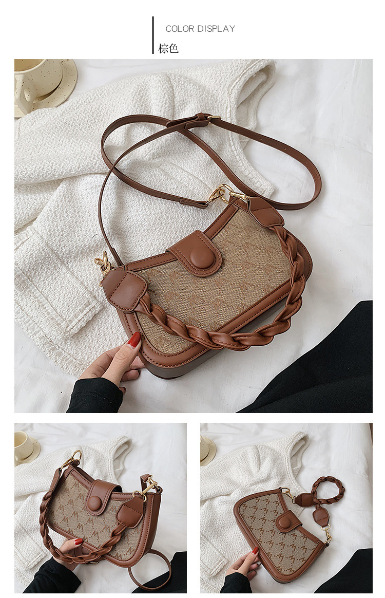 French Style Special-interest Design Bag 2021 Autumn Western Style Single Shoulder Crossbody Women's Bag Retro French Stick Underarm Bag display picture 1