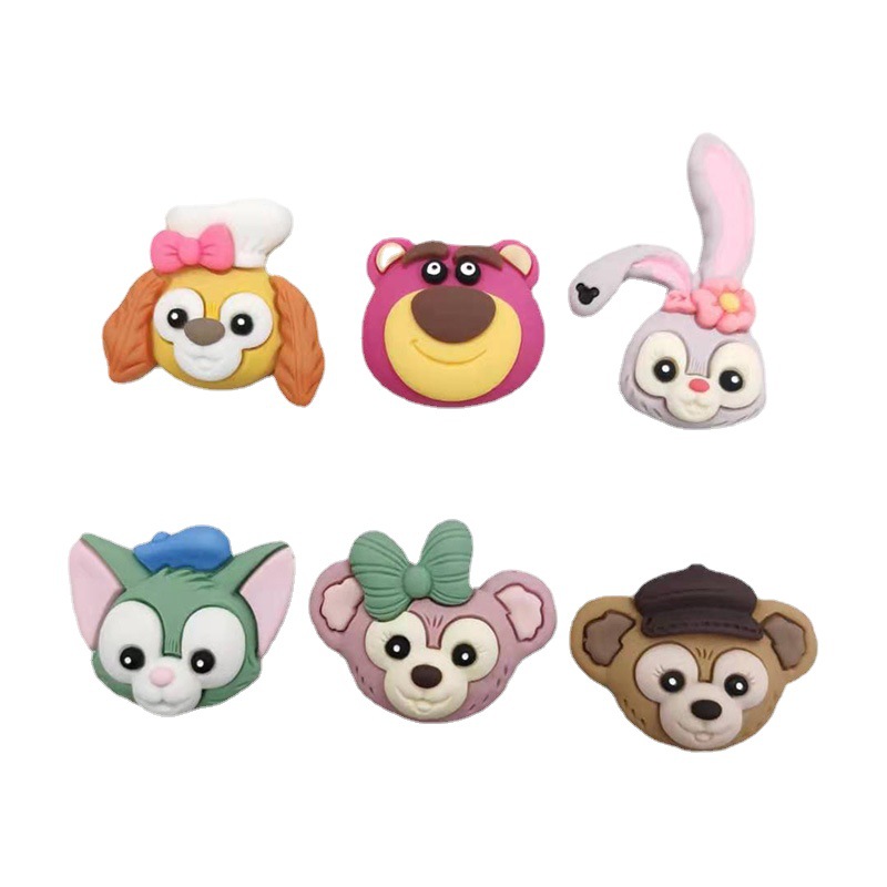 만화 대형 토끼 곰 휴대 전화 케이스 DIY 수지 보석 액세서리 보관 상자 신발 버클 수하물 장식 재료