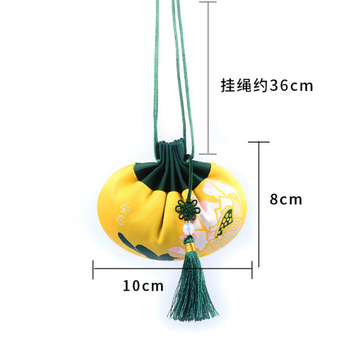 Manufacturer wholesale new lotus sachet pharmacy gift ancient style Hanfu car Chinese knot tassel sachet bag empty bag