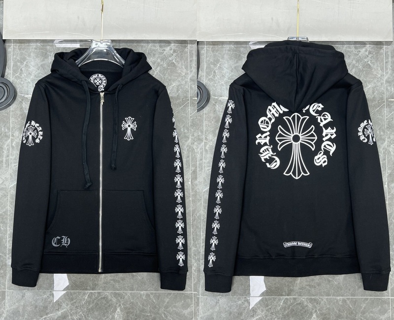 25ss正确版Chrome Hearts 克罗伈十字架连帽卫衣百搭潮流时尚批发|undefined
