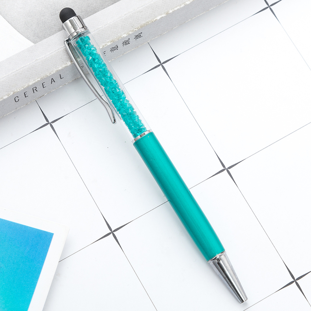 Creativo nuevo condensador lápiz de bola de cristal diamante rompiendo pareja lápiz de firma lápiz táctil iPad lápiz de escritura