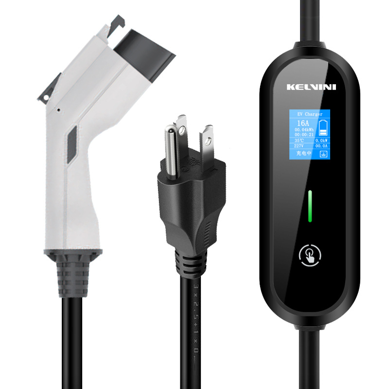 克尔韦尼美标新能源电动汽车家用便携式交流充电枪器3.5kw/7kw