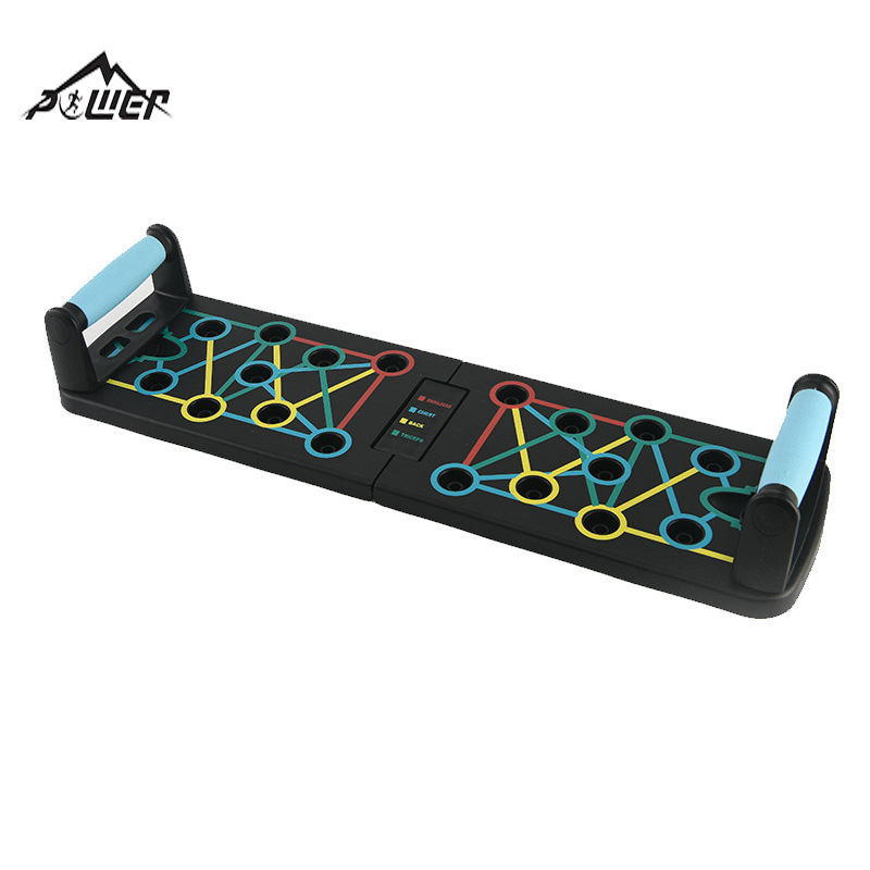 Placa de soporte de flexiones de venta directa de fábrica, tablero de fitness multifuncional plegable de 14 funciones, equipo de fitness deportivo para el hogar
