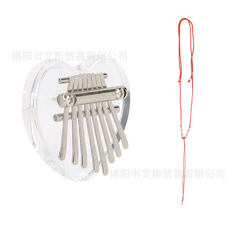 8 teclas mini Kalimba delicado dedo pulgar piano Marimba música accesorios colgante regalo