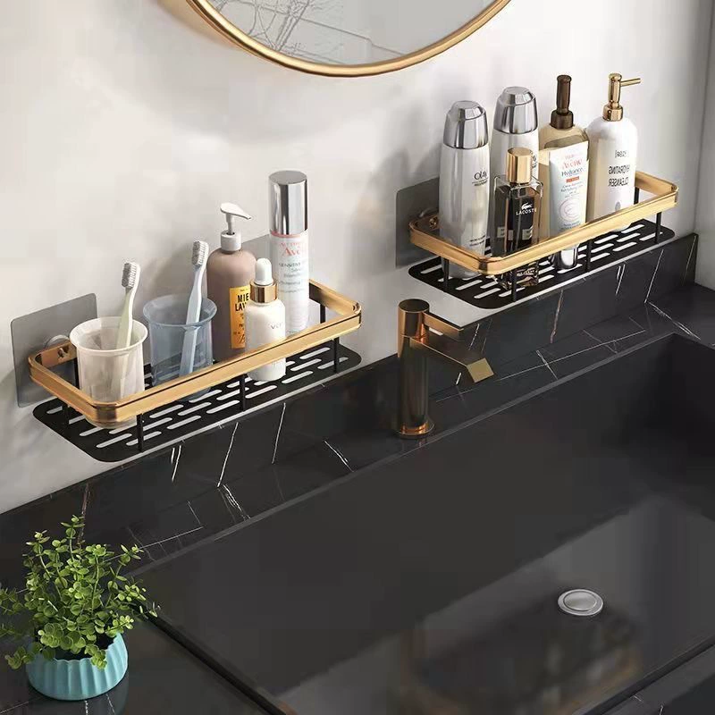 The bathroom shelf, space aluminum angle drop -free triangular rack kitchen storage bathroom wall on the toilet shelf